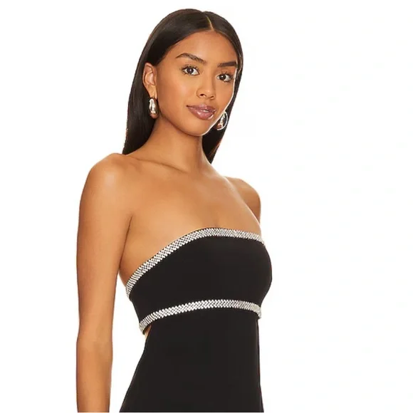 New Lovers & Friends Elegant Black Strapless Dress - Picture 4 of 8